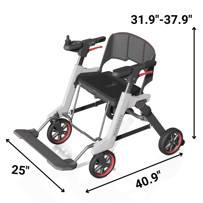 Roamate RMM-01 Electric Wheelchair Dimensions