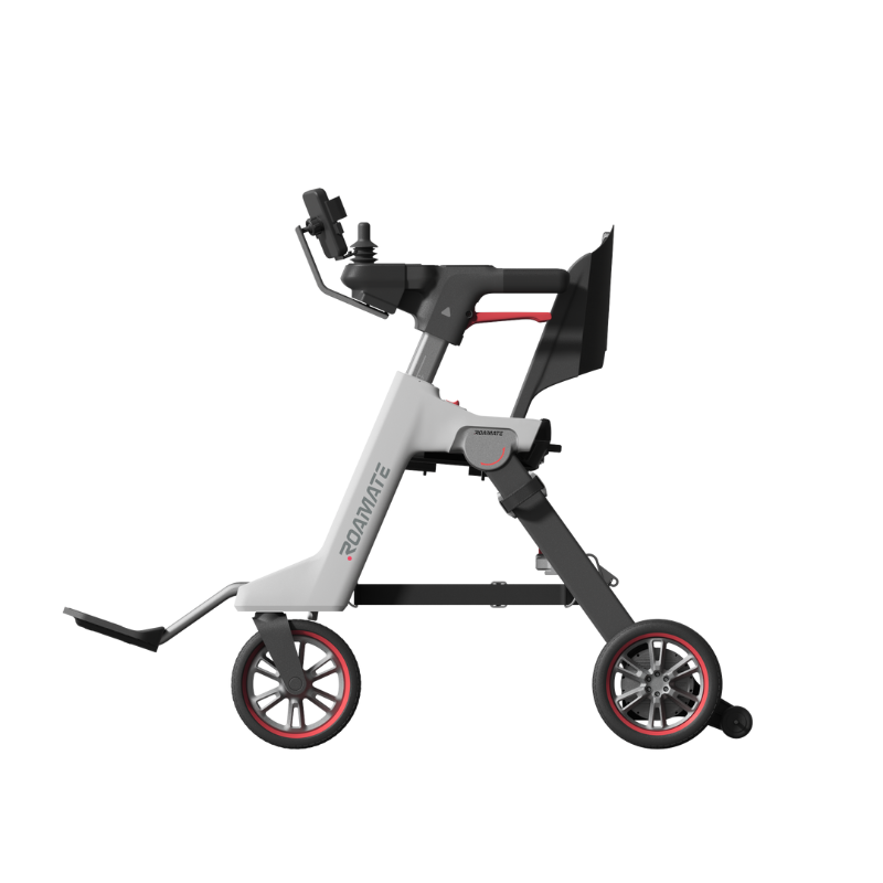 Roamate RMM-01 Electric Wheelchair with Phone Holder (Left Side Image)
